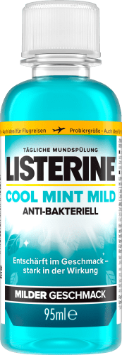 Mundspülung Cool Mint milder Geschmack Reisegröße, 95 ml