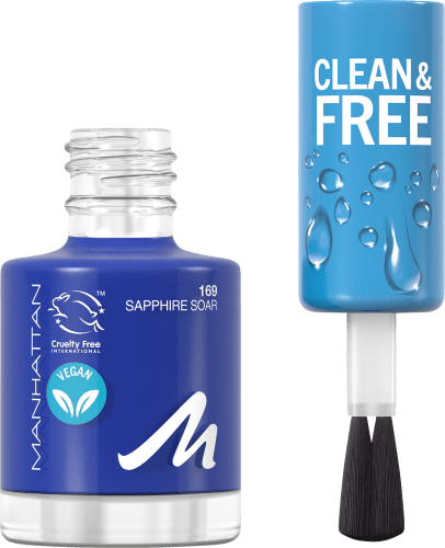 Clean Free & 169 Soar, Nagellack Sapphire ml 8