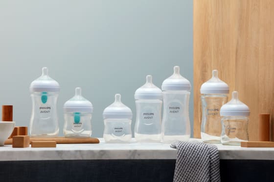 Babyflasch aus Glas weiß, St 1 Geburt von 120ml, Natural Response an