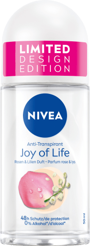 Antitranspirant Deo Roll-on Joy of Life mit Rosen & Lilien Duft, 50 ml