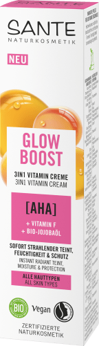 Gesichtscreme Glow Boost ml 30 Vitamin & F, 3in1 AHA