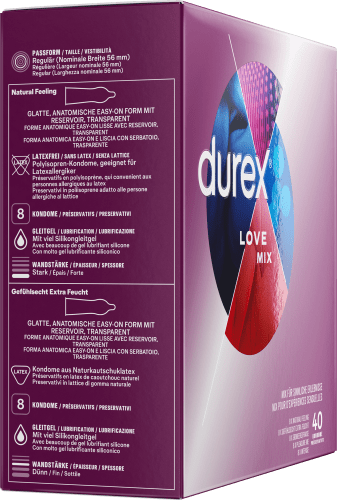 Kondome Love Mix, Breite 56mm, 40 St