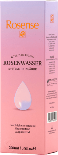 Gesichtswasser Rosenwasser mit Hyaluronsäure, 200 ml