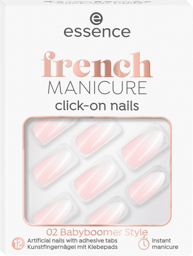 Künstliche Nägel St 12 Manicure French 02 Style, Click-On Babyboomer