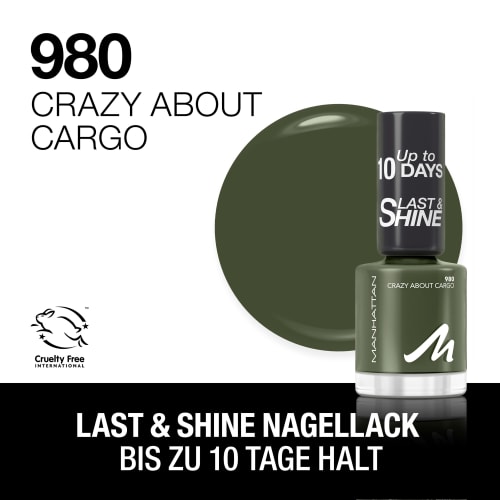 Crazy About Nagellack Last 8 ml & 980 Cargo, Shine