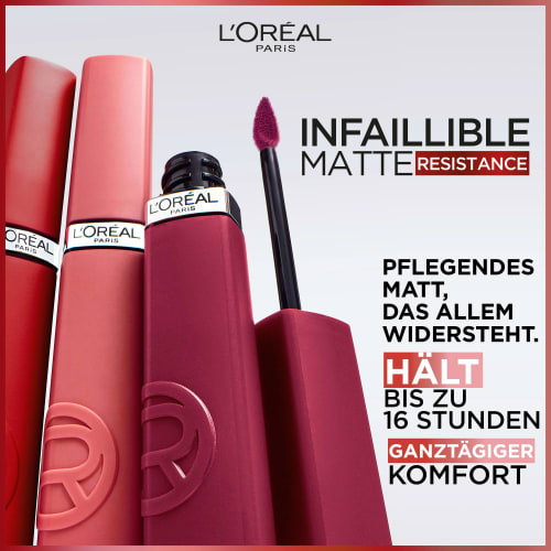 Lippenstift Infaillible Matte Resistance Paris, 16H, Rouge Le 420 5 ml