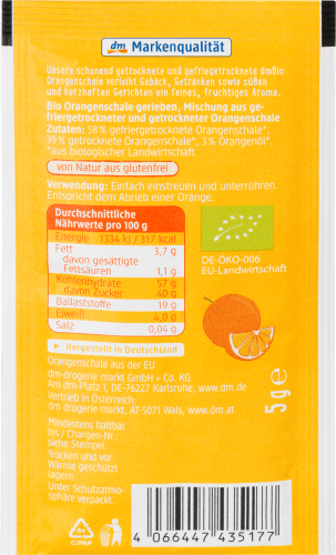 Orangenschale gerieben (2x5g), 10 g