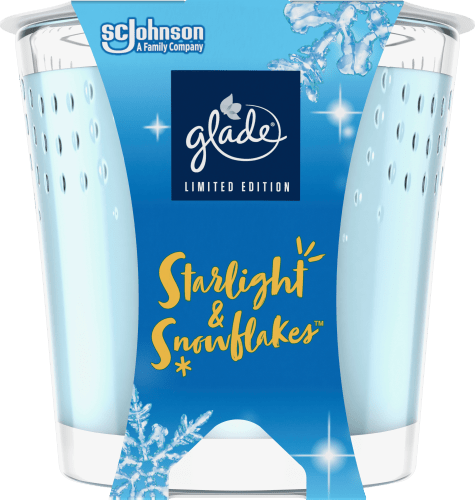 Snowflakes & Duftkerze Starlight im 129g, 1 St Glas