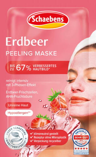 Gesichtsmaske Erdbeer Peeling (2x6 ml), ml 12
