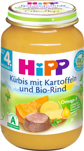 Babymenü Kürbis nach Monat, mit 190 Kartoffeln Bio-Rind und g 4. dem