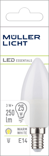 LED Essentials 3W E14 245lm, Kerze St 1