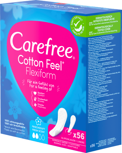 Slipeinlagen Cotton Feel Frischeduft, Flexiform mit 56 St