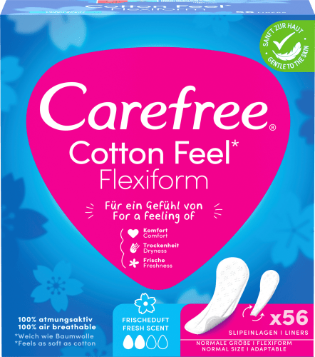 Slipeinlagen Cotton Feel Flexiform mit 56 St Frischeduft