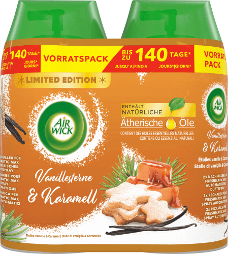 Lufterfrischer Duo Vanillestern &  Karamell Nachfüllpack (2x250 ml), 500 ml
