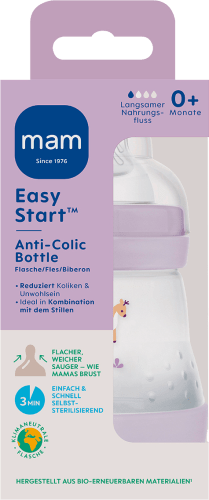 Babyflasche Easy Start Anti-Colic, lila, von Geburt an, 160 ml, 1 St