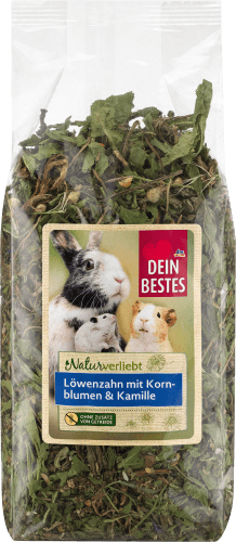 Nagersnack, Löwenzahn mit Kornblumen & Kamille, Naturverliebt, 150 g