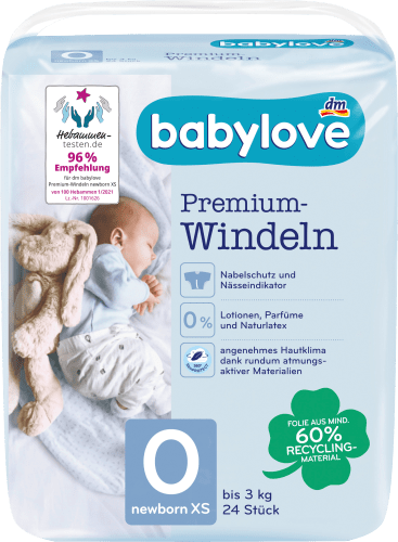 Windeln Premium Gr. XS Newborn (bis 3 kg), 24 St | Frühchen