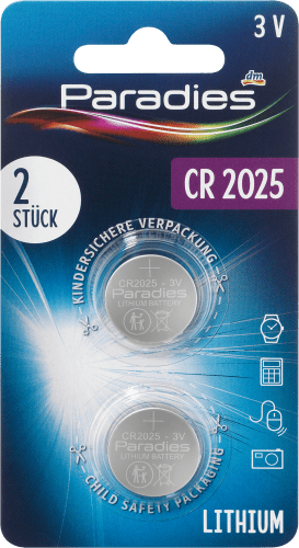 Batterien Knopfzelle CR2025, 2 St