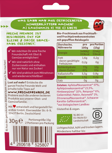 Fruchtgummi mit g 30 Reispops, Apfel-Himbeere