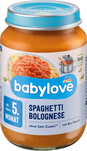 Monat, Menü 5. Bolognese ab dem Spaghetti g 190
