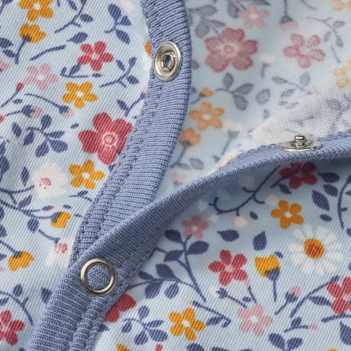 Schlafanzug Pro 62/68, Blumen-Muster, Climate 1 blau, Gr. mit St