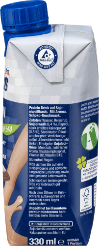 Proteindrink vegan, trinkfertig, ml Schoko Geschmack, 330