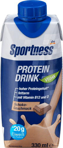 Proteindrink Schoko Geschmack, vegan, trinkfertig, 330 ml
