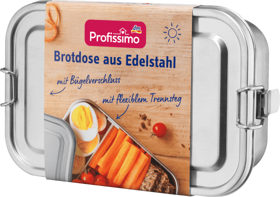 Brotdose aus Edelstahl mit Bügelverschluss, 1 St | Aufbewahren & To Go