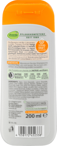 Bio-Leinsamen, Shampoo Locken Bio-Traube, 200 ml
