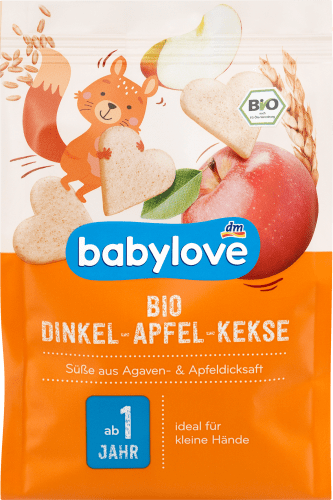 Kindersnack Dinkel-Apfel-Kekse Bio ab 1 Jahr, 125 g
