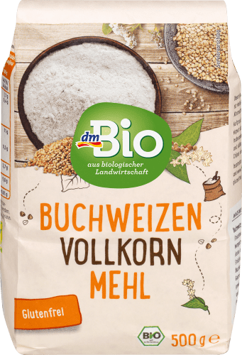 Buchweizenmehl Vollkorn, glutenfrei, 500 g | Mehl & Grieß