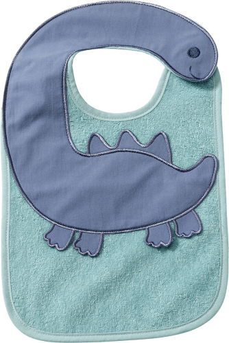 Lätzchen mit Dino-Motiv, blau, 1 St