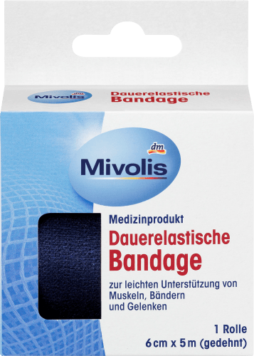 Dauerelastische Bandage, 6 cm x 5 m (gedehnt), 1 Rolle, 5 m