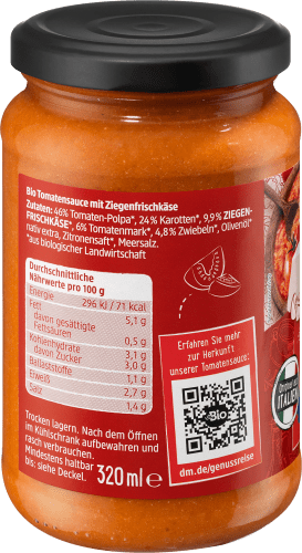 Tomatensauce Ziegenfrischkäse, 340 g