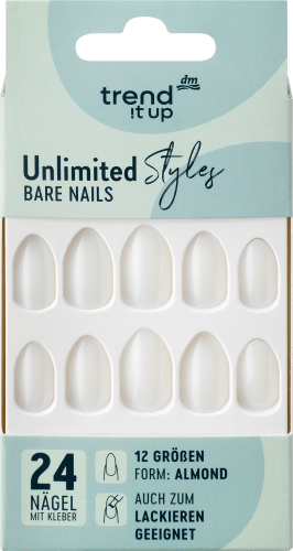 Künstliche Nägel Unlimited Style Bare, 24 St