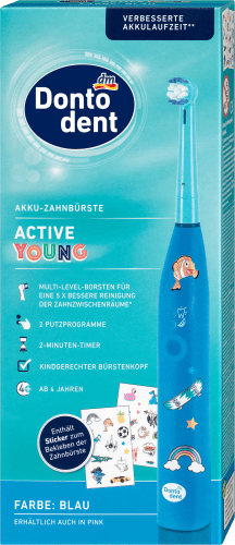 Akku Zahnbürste Active Young blau, 1 St