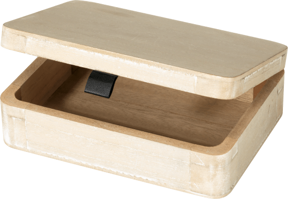 Holzbox Natur mit Griffschlaufe, 1 St