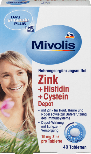 Zink + Histidin + Cystein Depot, Tabletten 40 St., 19 g