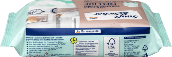 Sensitive St Feuchtes Nachfüllpack, 50 Deluxe Toilettenpapier