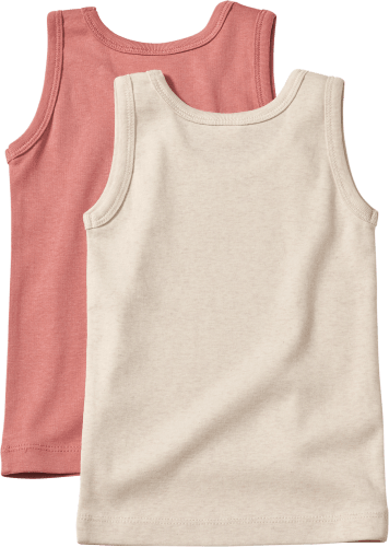 Unterhemden, rosa, 2 Gr. 110/116, + beige St