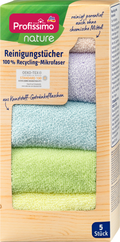 Reinigungstücher 100% Recycling-Mikrofaser, 5 St