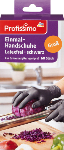 Einmal-Handschuhe Latexfrei schwarz Gross, St 60
