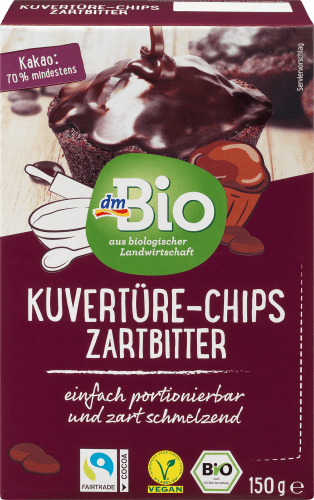 Kuvertüre Chips, Zartbitter, 150 g