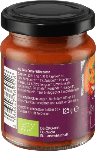 g 125 Rote Currypaste,