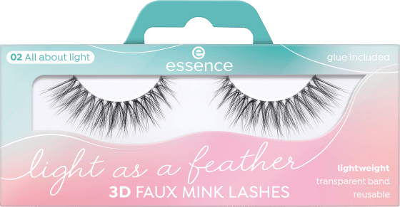 Light St Lashes 02 A Mink Paar), Faux Feather As 2 Wimpern All (1 Künstliche About 3D Light