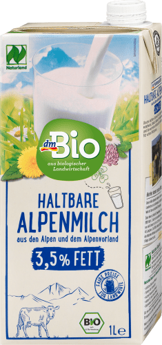 Milch, haltbare l Alpenmilch % 1 3,5 Naturland, Fett