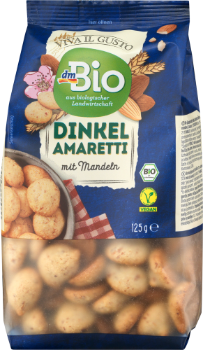 Dinkel Amaretti mit Mandeln, 125 g