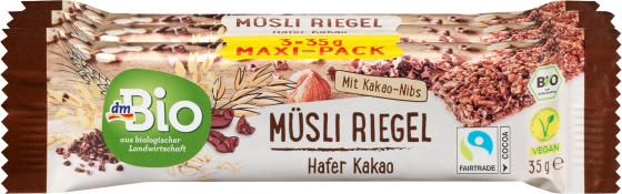 (3 Riegel), g Müsliriegel Hafer 105 Kakao