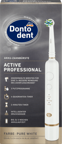 Elektrische Zahnbürste Active Professional Pure 1 St White/Graphit Blue