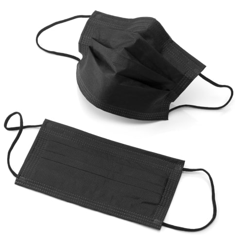 Medizinische Mundschutzmaske für St 10 (schwarz), Erwachsene